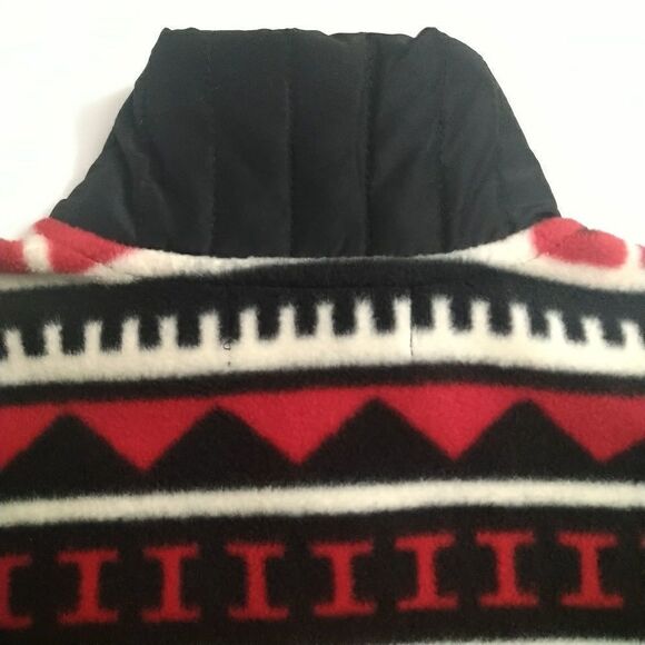 Ralph Lauren Fleece Jacket Active Red Black Fleece Cable Knit, Size Small - Picture 7 of 8